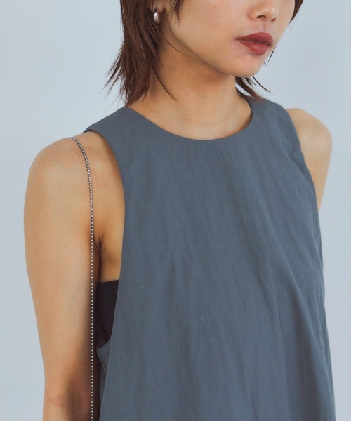 LIENCOEUR（リアンクール）の「リネアバイカラーコクーンワンピース（ワンピース・レディース・ネイビー/グレー・FREE）」の13枚目の写真