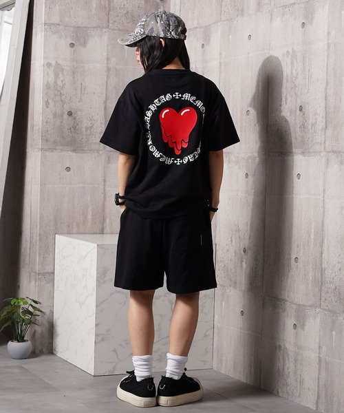 #MEMORY(メモリー)の「【MEMORY】ドリップハート スウェットショーツ / Drip Heart Sweat Shorts / 【セットアップ 可能】(その他パンツ・メンズ・ホワイト系1/ブラック系2/ブラック系1・FREE/M/L/XL)」の9枚目の写真