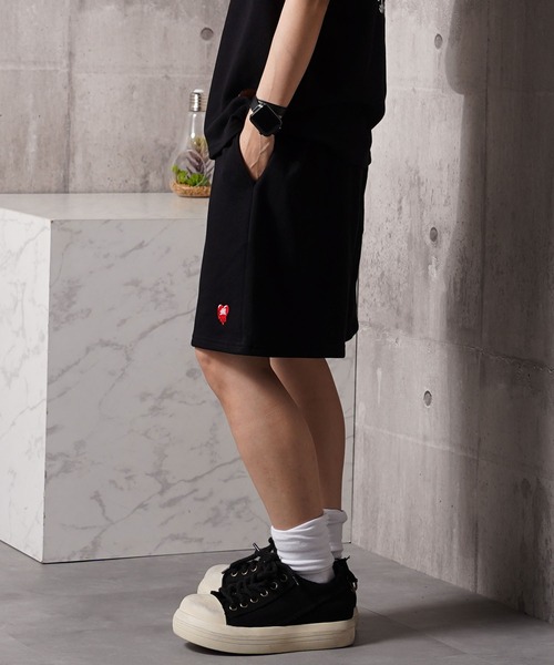 #MEMORY(メモリー)の「【MEMORY】ドリップハート スウェットショーツ / Drip Heart Sweat Shorts / 【セットアップ 可能】(その他パンツ・メンズ・ホワイト系1/ブラック系2/ブラック系1・FREE/M/L/XL)」の11枚目の写真