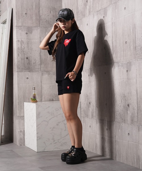 #MEMORY(メモリー)の「【MEMORY】ドリップハート スウェットショーツ / Drip Heart Sweat Shorts / 【セットアップ 可能】(その他パンツ・メンズ・ホワイト系1/ブラック系2/ブラック系1・FREE/M/L/XL)」の17枚目の写真