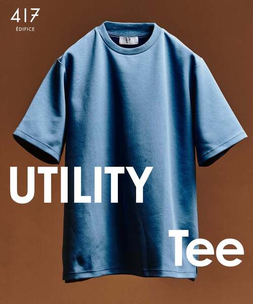 417 EDIFICE（フォーワンセブンエディフィス）の「”追加”WEB限定 ”接触冷感＆速乾＆アンチピリング” utility EVERYDAY Tシャツ（Tシャツ/カットソー・メンズ・ブルー/グレー/チャコールグレー/ブラック/ホワイト・SMALL/MEDIUM/LARGE/X-LARGE/XX-LARGE）」の5枚目の写真