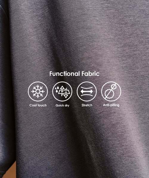 417 EDIFICE（フォーワンセブンエディフィス）の「”追加”WEB限定 ”接触冷感＆速乾＆アンチピリング” utility EVERYDAY Tシャツ（Tシャツ/カットソー・メンズ・ブルー/グレー/チャコールグレー/ブラック/ホワイト・SMALL/MEDIUM/LARGE/X-LARGE/XX-LARGE）」の14枚目の写真