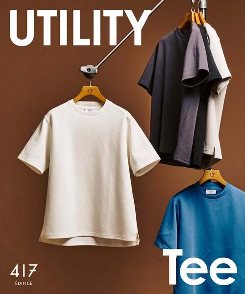 417 EDIFICE（フォーワンセブンエディフィス）の「”追加”WEB限定 ”接触冷感＆速乾＆アンチピリング” utility EVERYDAY Tシャツ（Tシャツ/カットソー・メンズ・ブルー/グレー/チャコールグレー/ブラック/ホワイト・SMALL/MEDIUM/LARGE/X-LARGE/XX-LARGE）」の13枚目の写真