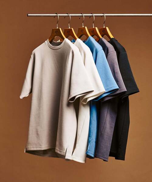 417 EDIFICE（フォーワンセブンエディフィス）の「”追加”WEB限定 ”接触冷感＆速乾＆アンチピリング” utility EVERYDAY Tシャツ（Tシャツ/カットソー・メンズ・ブルー/グレー/チャコールグレー/ブラック/ホワイト・SMALL/MEDIUM/LARGE/X-LARGE/XX-LARGE）」の10枚目の写真