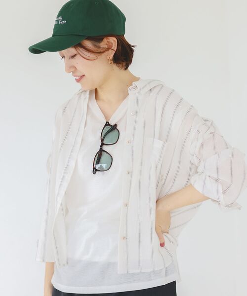 le.coeur blanc（ルクールブラン）の「コットン麻コンパクトシャツ（シャツ/ブラウス・レディース・サックスブルー/ダークブラウン/ホワイト系その他/ピンク系その他2・38）」の7枚目の写真