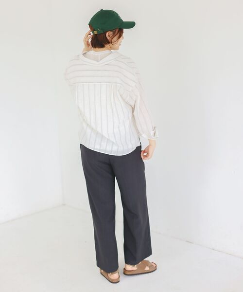 le.coeur blanc（ルクールブラン）の「コットン麻コンパクトシャツ（シャツ/ブラウス・レディース・サックスブルー/ダークブラウン/ホワイト系その他/ピンク系その他2・38）」の10枚目の写真