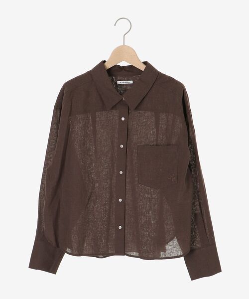 le.coeur blanc（ルクールブラン）の「コットン麻コンパクトシャツ（シャツ/ブラウス・レディース・サックスブルー/ダークブラウン/ホワイト系その他/ピンク系その他2・38）」の11枚目の写真