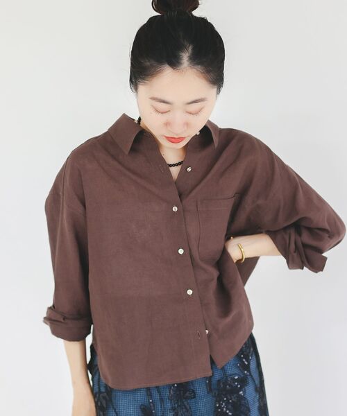 le.coeur blanc（ルクールブラン）の「コットン麻コンパクトシャツ（シャツ/ブラウス・レディース・サックスブルー/ダークブラウン/ホワイト系その他/ピンク系その他2・38）」の13枚目の写真