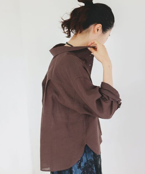 le.coeur blanc（ルクールブラン）の「コットン麻コンパクトシャツ（シャツ/ブラウス・レディース・サックスブルー/ダークブラウン/ホワイト系その他/ピンク系その他2・38）」の14枚目の写真