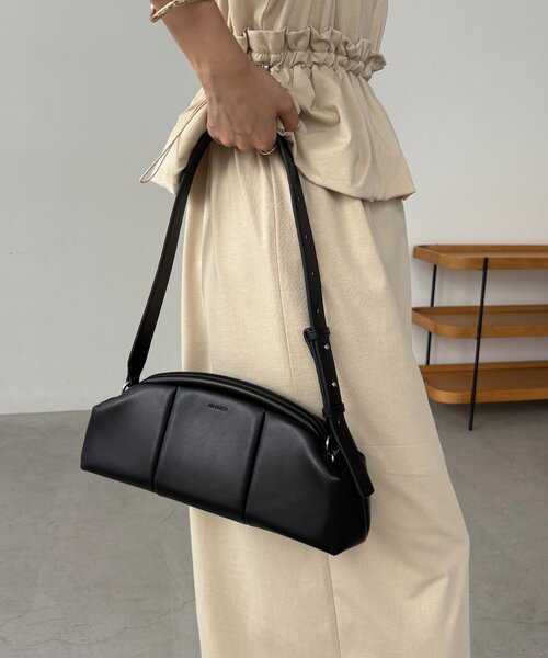 ADD CULUMN（アドカラム）の「〈ADD CULUMN/アドカラム〉PUFF CLASP CLUTCHバッグ（ショルダーバッグ・レディース・ブラウン/ブラック・FREE）」の3枚目の写真