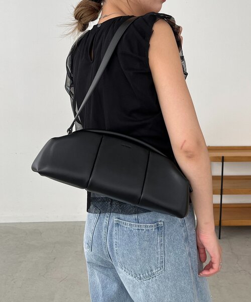 ADD CULUMN（アドカラム）の「〈ADD CULUMN/アドカラム〉PUFF CLASP CLUTCHバッグ（ショルダーバッグ・レディース・ブラウン/ブラック・FREE）」の6枚目の写真