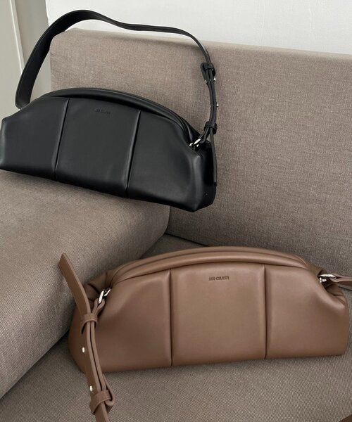 ADD CULUMN（アドカラム）の「〈ADD CULUMN/アドカラム〉PUFF CLASP CLUTCHバッグ（ショルダーバッグ・レディース・ブラウン/ブラック・FREE）」の20枚目の写真