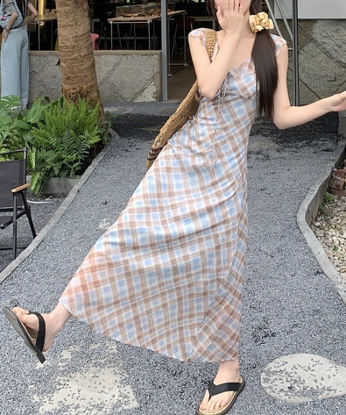 FREE STYLISTS（フリー スタイリスト）の「YUGA_YGMC Check pattern frill dress（ワンピース・レディース・ライトブルー・FREE）」の11枚目の写真