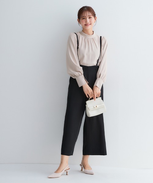 Petitjo（プッチージョ）の「小さいサイズ　袖ボリュームギャザーブラウス　低身長さん・小柄女性（シャツ/ブラウス・レディース・グレイッシュベージュ/ホワイト・PL/PM/PS/PSS）」の20枚目の写真