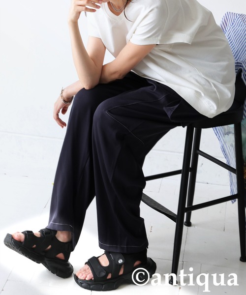 antiqua（アンティカ）の「厚底ベルクロサンダル（サンダル・レディース・ブラック・25cm/24cm/23cm）」の20枚目の写真