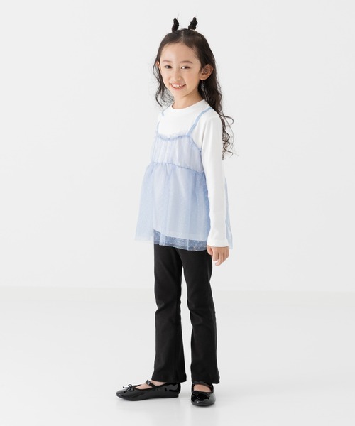 chil2(チルツー)の「ハイパーストレッチ フレアパンツ(その他パンツ・キッズ・チャコールグレー/ラベンダー/ワインレッド/クリーム/ミント/ピンク/グレー/ネイビー/ブラック/ライトブルー・90cm/110cm/130cm/140cm/150cm/100cm/120cm)」の14枚目の写真