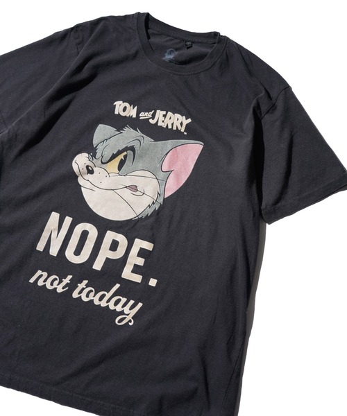 THRIFTY LOOK(スリフティールック)の「THRIFTY LOOK / スリフティールック THRIFTY"TOM&JERRY"TEE トム&ジェリーTシャツ ユーズド加工(Tシャツ/カットソー・メンズ・ブラック・MEDIUM/X-LARGE/LARGE)」の1枚目の写真