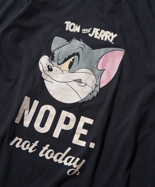 THRIFTY LOOK(スリフティールック)の「THRIFTY LOOK / スリフティールック THRIFTY"TOM&JERRY"TEE トム&ジェリーTシャツ ユーズド加工(Tシャツ/カットソー・メンズ・ブラック・MEDIUM/X-LARGE/LARGE)」の4枚目の写真