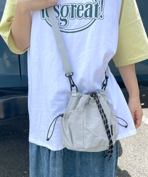 CRB(シーアールビー)の「サイドドロストサコッシュ(ショルダーバッグ・レディース・グレー/カーキ/ブラック/ベージュ・F)」の18枚目の写真