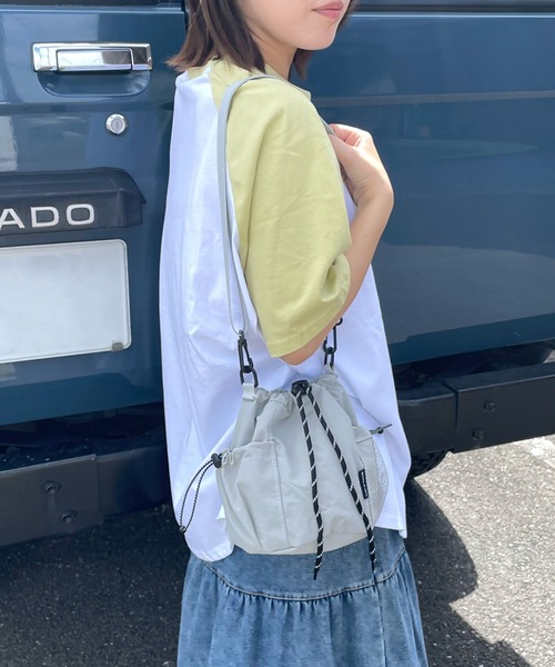 CRB(シーアールビー)の「サイドドロストサコッシュ(ショルダーバッグ・レディース・グレー/カーキ/ブラック/ベージュ・F)」の20枚目の写真
