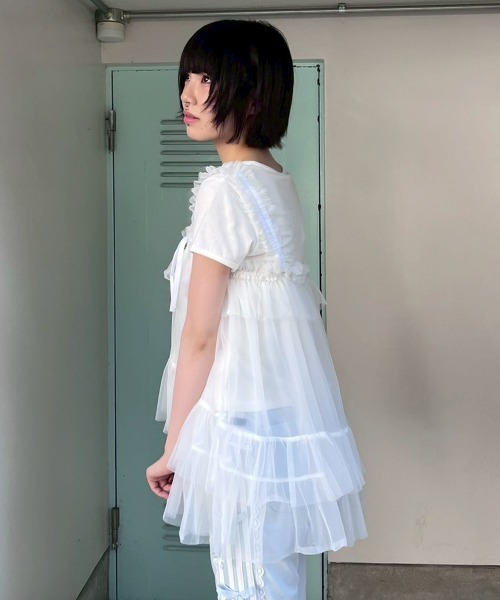 SOCIETY TULLE BABY ドール オフホワイト 白 Candy Stripper（キャンディストリッパー）の「SOCIETY TULLE BABY