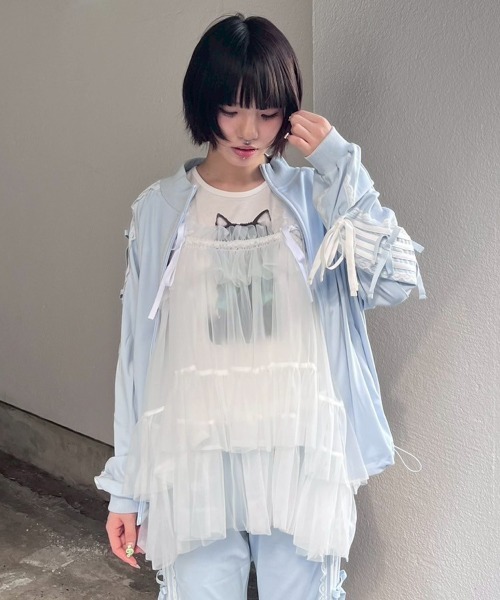 Candy Stripper（キャンディストリッパー）の「SOCIETY TULLE BABY ドール（その他トップス・レディース・オフホワイト/ブラック/ライトグレー・FREE）」の7枚目の写真