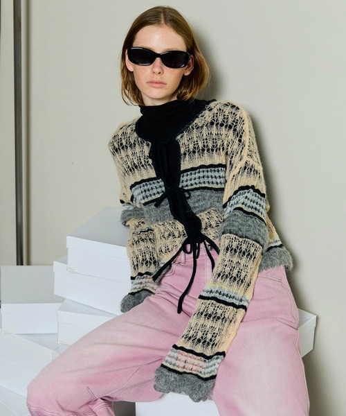 メゾンスペシャル　カーディガン　02 PRE-ORDER】2way Ribbon Cardigan/2WAYリボンカーディガン