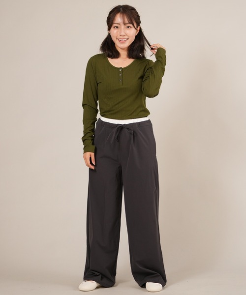 ムラサキスポーツ(ムラサキスポーツ)の「RIKKA FEMME/リッカファム イージーパンツ 速乾 UVカット RF25FW11(その他パンツ・レディース・ブラック/グレー・FREE)」の17枚目の写真