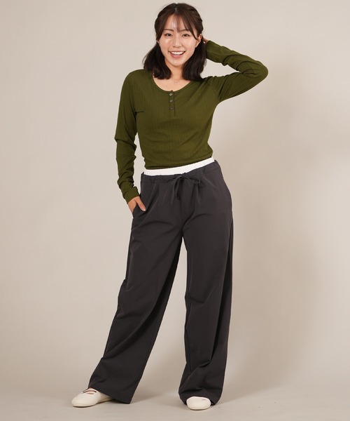 ムラサキスポーツ(ムラサキスポーツ)の「RIKKA FEMME/リッカファム イージーパンツ 速乾 UVカット RF25FW11(その他パンツ・レディース・ブラック/グレー・FREE)」の21枚目の写真