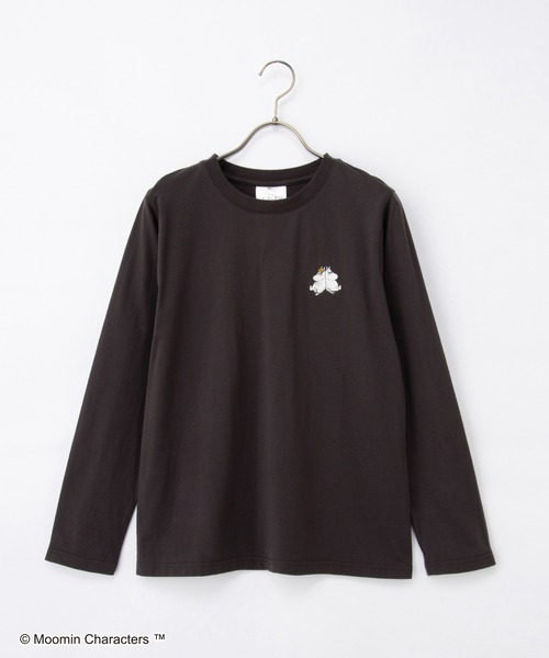 Honeys（ハニーズ）の「ムーミン／長袖Ｔシャツ（Tシャツ/カットソー・レディース・ピンク/ホワイト×レッド/ブラウン系その他/グレー系その他/スミクロ/オートミール・S/M/LL/L）」の11枚目の写真