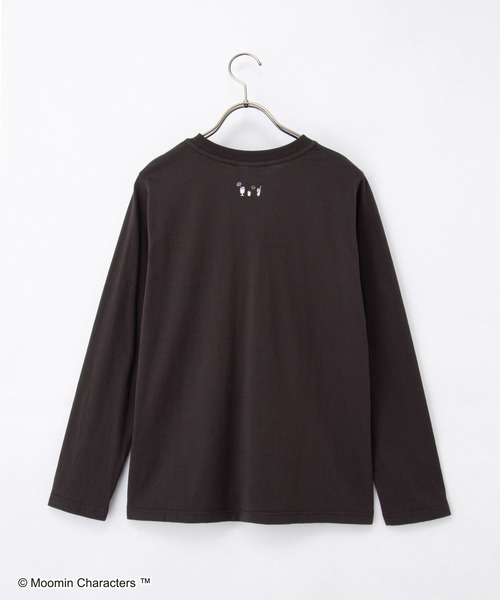 Honeys（ハニーズ）の「ムーミン／長袖Ｔシャツ（Tシャツ/カットソー・レディース・ピンク/ホワイト×レッド/ブラウン系その他/グレー系その他/スミクロ/オートミール・S/M/LL/L）」の12枚目の写真
