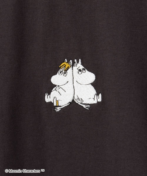 Honeys（ハニーズ）の「ムーミン／長袖Ｔシャツ（Tシャツ/カットソー・レディース・ピンク/ホワイト×レッド/ブラウン系その他/グレー系その他/スミクロ/オートミール・S/M/LL/L）」の13枚目の写真