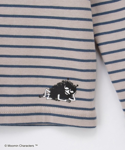 Honeys（ハニーズ）の「ムーミン／長袖Ｔシャツ（Tシャツ/カットソー・レディース・ピンク/ホワイト×レッド/ブラウン系その他/グレー系その他/スミクロ/オートミール・S/M/LL/L）」の20枚目の写真
