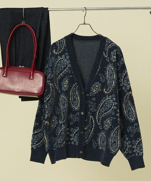 セール】ペイズリーニットカーディガン（カーディガン/ボレロ