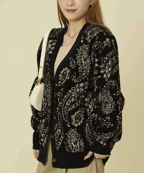 セール】ペイズリーニットカーディガン（カーディガン/ボレロ