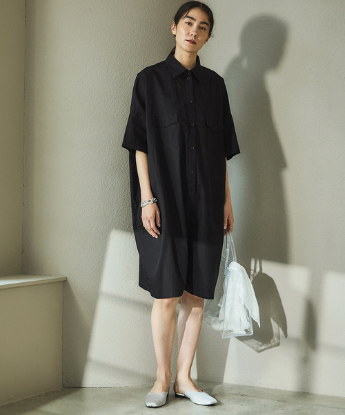 IENA（イエナ）の「《WEB限定/追加》C.ブロードショートオールインワン（つなぎ/オールインワン・レディース・ブラック・38/36）」の18枚目の写真