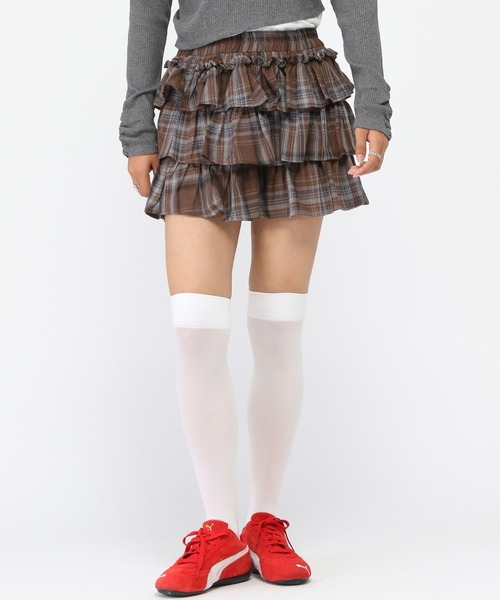 セール】3.3 Field Trip／チェックフリルミニスカート（スカート
