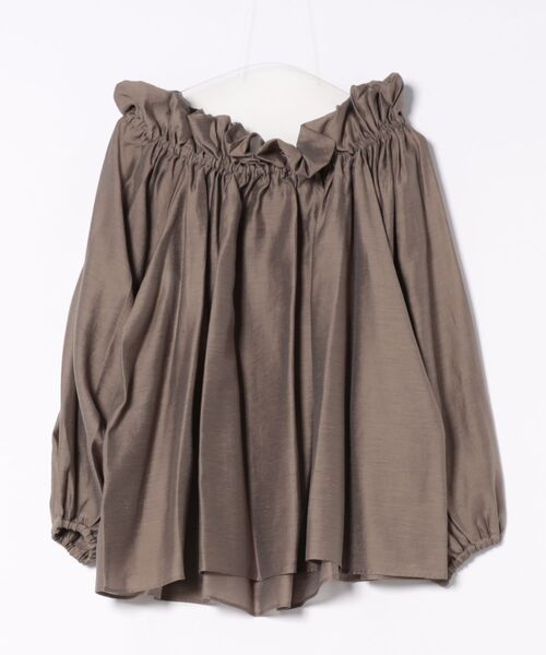 Chaos（カオス）の「Chaos(カオス)/ ナロパブラウス（シャツ/ブラウス・レディース・モカ/チャコールグレー/ライトベージュ/ホワイト・FREE）」の4枚目の写真