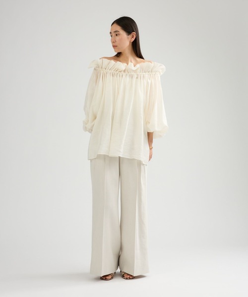 Chaos（カオス）の「Chaos(カオス)/ ナロパブラウス（シャツ/ブラウス・レディース・モカ/チャコールグレー/ライトベージュ/ホワイト・FREE）」の8枚目の写真