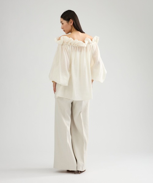 Chaos（カオス）の「Chaos(カオス)/ ナロパブラウス（シャツ/ブラウス・レディース・モカ/チャコールグレー/ライトベージュ/ホワイト・FREE）」の10枚目の写真