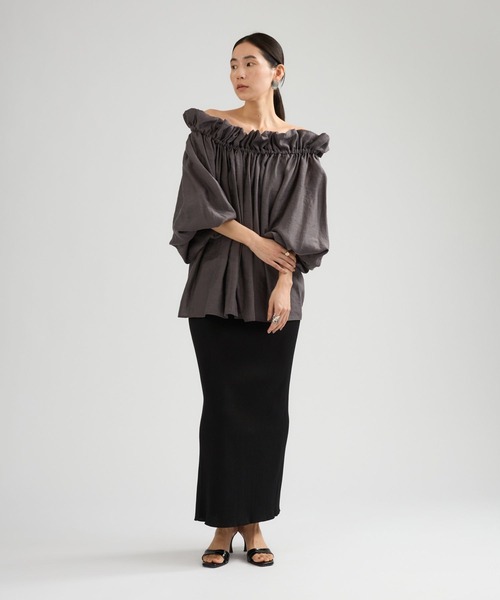 Chaos（カオス）の「Chaos(カオス)/ ナロパブラウス（シャツ/ブラウス・レディース・モカ/チャコールグレー/ライトベージュ/ホワイト・FREE）」の14枚目の写真