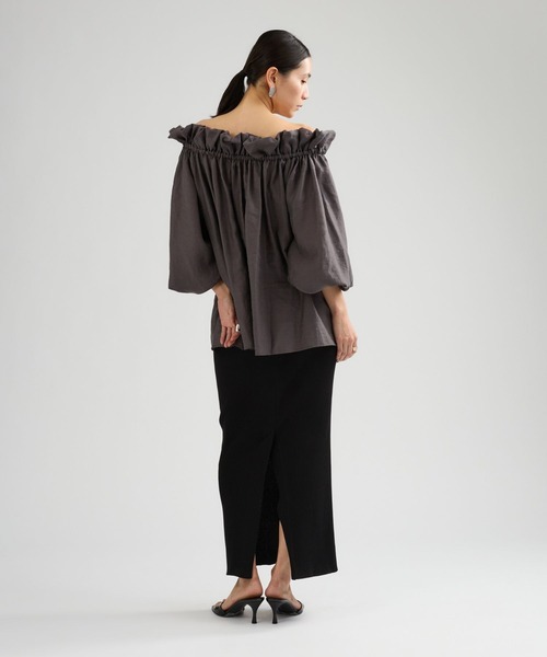 Chaos（カオス）の「Chaos(カオス)/ ナロパブラウス（シャツ/ブラウス・レディース・モカ/チャコールグレー/ライトベージュ/ホワイト・FREE）」の15枚目の写真