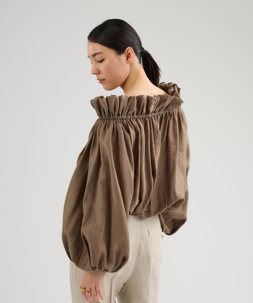 Chaos（カオス）の「Chaos(カオス)/ ナロパブラウス（シャツ/ブラウス・レディース・モカ/チャコールグレー/ライトベージュ/ホワイト・FREE）」の18枚目の写真