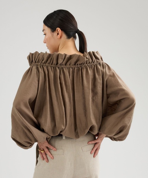 Chaos（カオス）の「Chaos(カオス)/ ナロパブラウス（シャツ/ブラウス・レディース・モカ/チャコールグレー/ライトベージュ/ホワイト・FREE）」の19枚目の写真