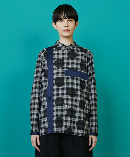 FRAPBOIS（フラボア）の「チェックオンドット シャツ（シャツ/ブラウス