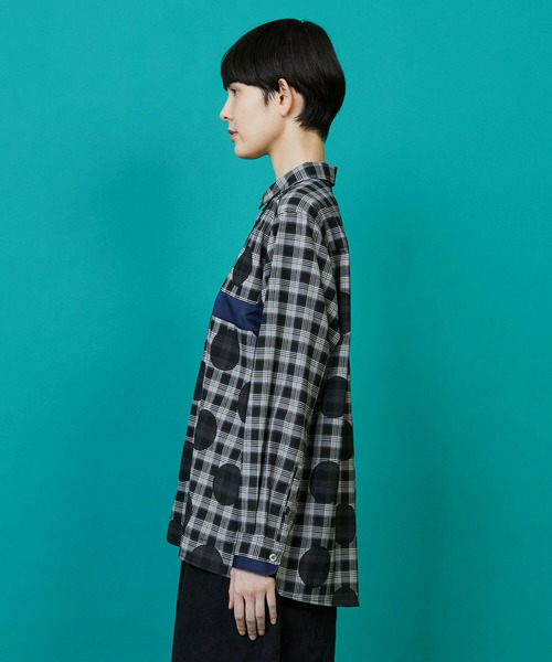 FRAPBOIS（フラボア）の「チェックオンドット シャツ（シャツ/ブラウス