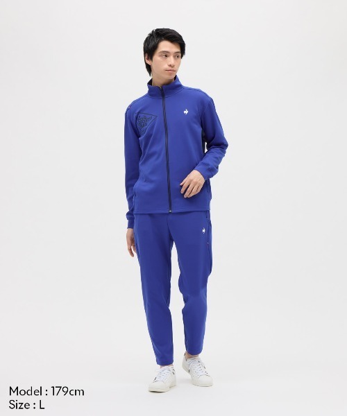le coq sportif(ルコックスポルティフ)の「【ルコックスポルティフ】吸汗/ストレッチ/UVカットEssentialジャージジャケット(ジャージ・メンズ・ブルー/ネイビー/ブラック・XL/L/M/S/XXL)」の8枚目の写真