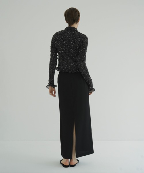 HIGH WAIST STRAIGHT SATIN SKIRT（スカート）｜CLANE（クラネ