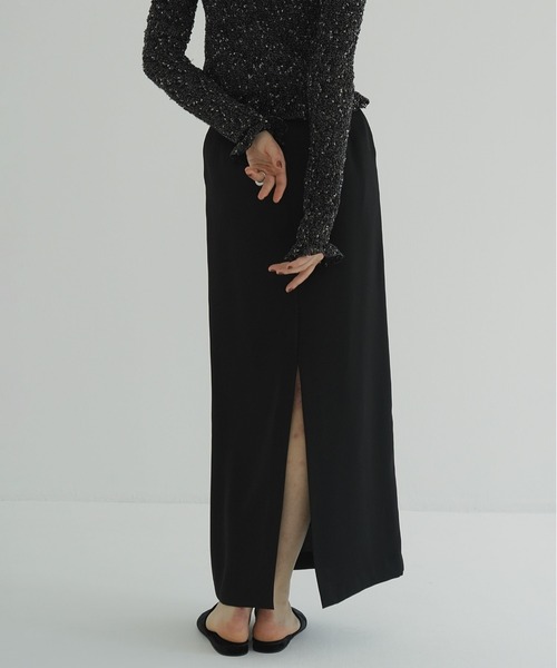 CLANE 新品 HIGH WAIST STRAIGHT SATIN SKIRT HIGH WAIST STRAIGHT SATIN SKIRT（スカート）｜CLANE（クラネ
