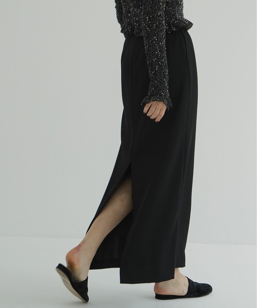 HIGH WAIST STRAIGHT SATIN SKIRT（スカート）｜CLANE（クラネ